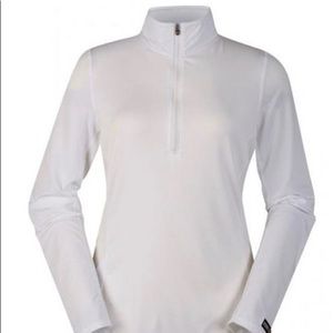 White Kerrits riding shirt
